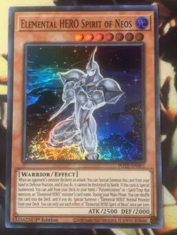 Yugioh: Elemental HERO Spirit Of Neos - POTE-EN001 - Super Rare - 1st Edition NM - Image 1