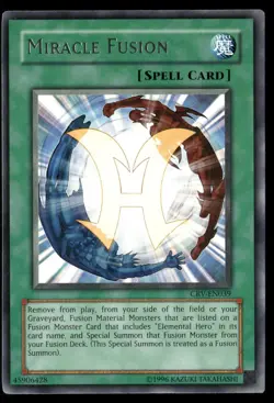 Miracle Fusion CRV-EN039 Rare Cybernetic Revolution Yu-Gi-Oh Lightly Played - Image 1