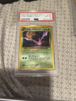 Pokemon Dark Crobat Neo 4 Japanese Holo Rare #169 PSA 10 - Image 1