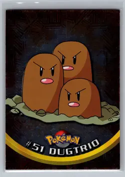 Dugtrio #51 Topps Pokemon Card - Foil - Blue Logo - NM - Image 1