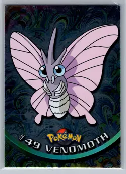 Venomoth #49 Topps Pokemon Card - Foil - Blue Logo - NM - Image 1