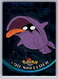 Shellder #90 Topps Pokemon card - Foil - Blue Logo - NM - Image 1
