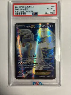 Pokemon TCG Lugia EX 94/98 XY Ancient Origins 2015 Full Art Holo Card - Image 1