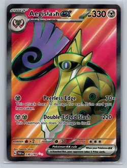 Aegislash ex Ultra Rare SV04: Paradox Rift 230/182 *Misprint on card name* NM - Image 1