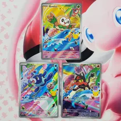Rowlett 043 + Litten 044 + Popplio 045 - First Partner Pokemon Cards #L496 - Image 1