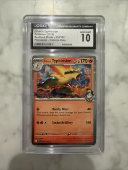 Ethan's Typhlosion Prerelease Stamped Holo Card 034/182 Destined Rivals LOW POP - Image 1