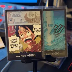 (2) One Piece DON!! Card’s Luffy DON!! OP15 Adventure On Kami’s Island - Image 1