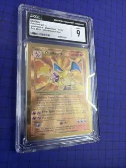CGC Mint 9 Charizard Holo Metal Card Celebrations Series 004/102 - Image 3