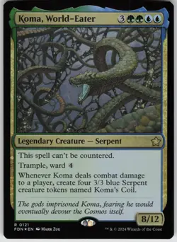 MTG Koma World Eater Foil NM Foundations Magic 121 - Image 1