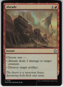 MTG Abrade Foil NM Foundations Magic 188 - Image 1