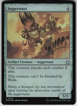 MTG Juggernaut Foil NM Foundations Magic 255 - Image 1