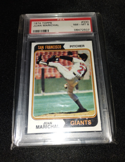 **1974 Topps #330 Juan Marichal PSA 8 NM-MT San Francisco Giants HOF** - Image 1