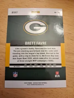 2025 Panini Revolution Infinite 1/8 Brett Favre #90 HOF Packers SP - Image 2