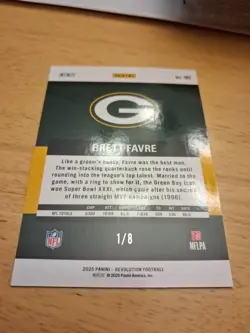2025 Panini Revolution Infinite 1/8 Brett Favre #90 HOF Packers SP - Image 3