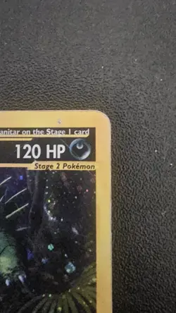 Pokemon TCG Tyranitar | Ultra Rare Holo | H28/H32 Aquapolis Damaged - Image 4