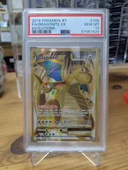 Pokemon TCG Dragonite EX 106/108 Full Art XY Evolutions PSA 10 GEM MINT - Image 1