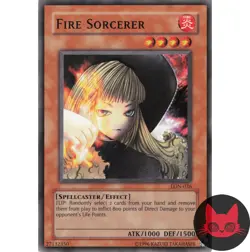 Yugioh Fire Sorcerer LON-036 Common NM - Image 1