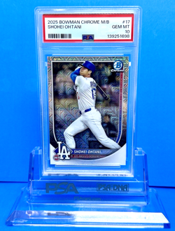 SHOHEI OHTANI PSA GRADED 10 ! 2025 BOWMAN CHROME MEGA BOX 17 ⚾ - Image 1