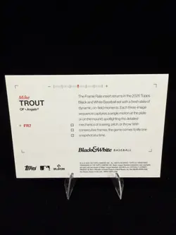 Mike Trout FRAME RATE FR7 2025 Topps Black And White Los Angeles Angels - Image 2