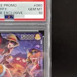 PSA 10 Monkey D Luffy OP05-060 L PSA Magazine Promo English One Piece Card - Image 4