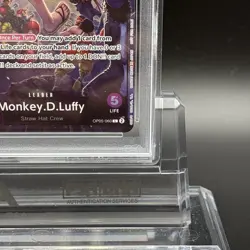 PSA 10 Monkey D Luffy OP05-060 L PSA Magazine Promo English One Piece Card - Image 5