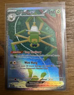 Pokemon TCG Spidops EX 243/198 Scarlet Violet Base Set Illustration Rare Holo - Image 1