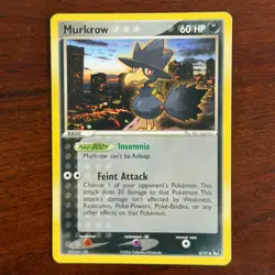 Murkrow 8/17 Uncommon POP Series 1 Promo Pokemon Card - Image 1