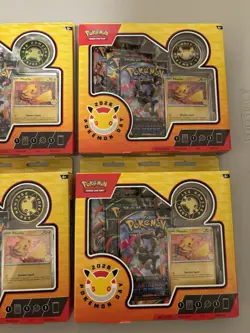 Pokemon TCG Pokemon Day 2026 Box Pikachu Promo Card Coin Boosters 4 Boxes - Image 4