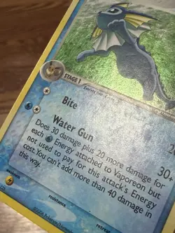 Pokemon TCG English Card Pop Series 3 Vaporeon 6/17 Holo Rare - MP - Image 2