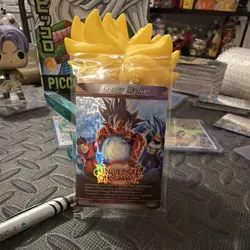Son Goku Vegeta Gohan Energy Marker Universal Onslaught Bandai DBS Card - Image 1