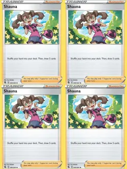 4x Pokemon Shauna Playset Trainer Card 240/264 Fusion Strike NM - Image 1