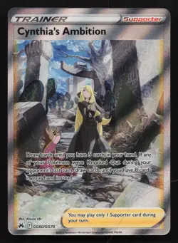 Cynthia's Ambition GG60/GG70 Crown Zenith Galarian Gallery Pokemon Card - Image 1