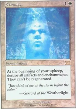 MTG Serenity, Sixth Edition, Heavily Played, English - Image 1
