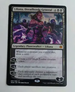MTG Liliana, Dreadhorde General 097/264 WAR Regular Lightly Played BP - Image 1
