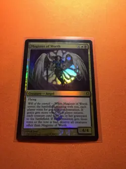 MTG Magic The Gathering Magister Of Worth LP Foil Promo Orzhov Angel - Image 1