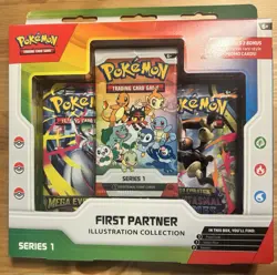 Pokemon TCG First Partner Illustration Collection Series 1 Box 2021 Promo Boost… - Image 1