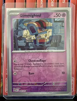 Pokemon - Gimmighoul - 044/091 - Reverse Holo - Paldean Fates - NM/M - Image 1