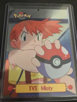 Pokemon Topps Series 1 TV3 Misty Silver Foil Second Print (Black Logo) #ML - Image 1
