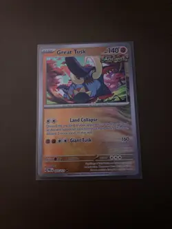 Pokemon Great Tusk 055/131 Prismatic Evolutions Ancient Regular 140 HP Uncommon - Image 1
