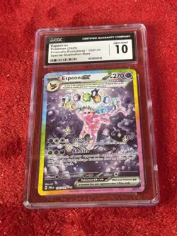 2025 POKEMON PRISMATIC EVOLUTIONS #155/131 ESPEON EX CGC 10 GEM MINT - Image 1