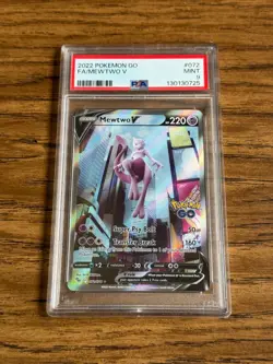 Pokemon GO Mewtwo V 072/078 PSA 9 - Image 1