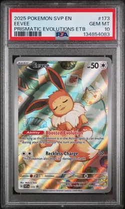 Pokemon PSA 10 Eevee 173/131 Prismatic Evolutions Elite Trainer Box 2025 - Image 1