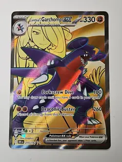 Cynthia's Garchomp ex 215/182 Sv10: Destined Rivals Holo Pokemon TCG - Image 1