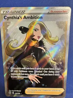 Pokemon Cynthia’s Ambition 169/172 Full Art Trainer Brilliant Stars NM - Image 3
