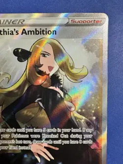 Pokemon Cynthia’s Ambition 169/172 Full Art Trainer Brilliant Stars NM - Image 5