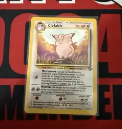 Pokemon TCG Clefable 17/64 Jungle Rare 70 HP Regular Unlimited 1999 - Image 1