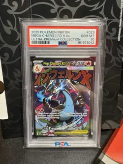 2025 Pokemon MEP Black Star Promo Mega Charizard X EX Ultra Premium PSA 10 - Image 1
