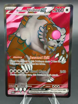 Pokemon TCG Bloodmoon Ursaluna ex 202/167 Sv06: Twilight Masquerade Holo NM - Image 1