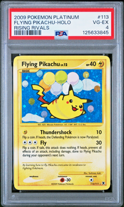 PSA 4 2009 Pokemon Platinum Rising Rivals Flying Pikachu Holo Foil 113/111 Rare - Image 1