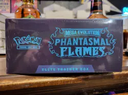 Pokemon Mega Evolution Phantasmal Flames Elite Trainer unopened Box - Image 2